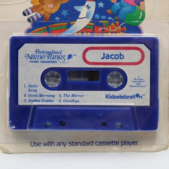 Jacob Personalized Name Tunes Music Cassette Kidselebration - Picture 2 of 3